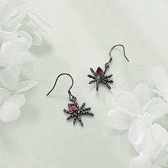 Spider Zinc Alloy Rhinestone Dangle Earrings&nbsp;FS-WGFA087-01