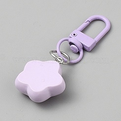 Resin Pendant Keychains&nbsp;KEYC-WH0053-024A-02