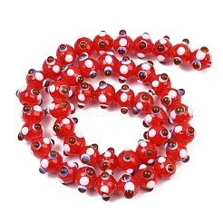 Handmade Bumpy Lampwork Beads Strands&nbsp;LA-CBA05D6-01-04