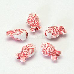 Fish Craft Style Acrylic Beads&nbsp;X-SACR-R886-10