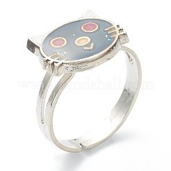 Adjustable Iron Finger Rings&nbsp;RJEW-B032-12P