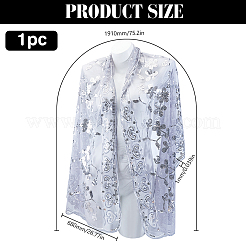 Detachable Polyester Bridal Lace Shawls&nbsp;AJEW-WH0696-305A