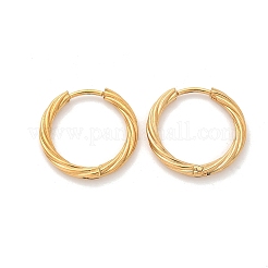 304 Stainless Steel Twist Hoop Earrings for Women&nbsp;EJEW-A130-02C-G