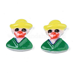 Spray Painted Opaque Resin Cabochons&nbsp;CRES-S302-77