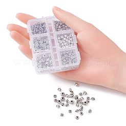 370Pcs 6 Styles Tibetan Style Alloy Spacer Beads&nbsp;TIBEB-YW0001-13