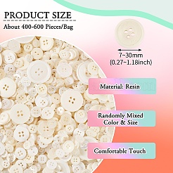 Flat Round Resin Buttons&nbsp;BUTT-TAC0017-01D