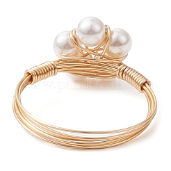 Flower Shell Pearl Finger Rings&nbsp;RJEW-TA00157