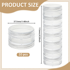 10 Sets 7-Layered ABS Plastic Screw Together Stacking Jars&nbsp;CON-GO0001-26