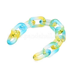 Handmade Two Tone Transparent Acrylic Cable Chains&nbsp;AJEW-JB00840-03