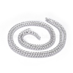 Tarnish Resistant 304 Stainless Steel Cuban Link Chains&nbsp;CHS-G005-B-04P