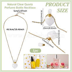 1Pc Natural Quartz Crystal Perfume Bottle Necklaces&nbsp;NJEW-PH0001-37A-02