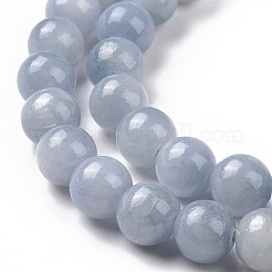 Natural Yellow Jade Beads Strands&nbsp;G-G598-8mm-YXS-18