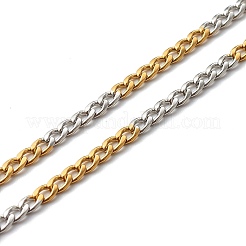 Two Tone 304 Stainless Steel Curb Chain Necklaces&nbsp;X-NJEW-JN03541