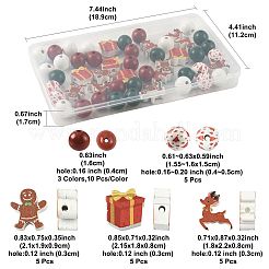 50Pcs Christmas Wood Beads&nbsp;WOOD-FS0002-42