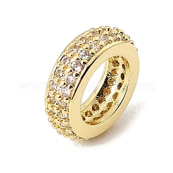 Brass Micro Pave Cubic Zirconia Beads&nbsp;CU-CBA389D-04G-05