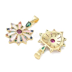 Brass Micro Pave Colorful Cubic Zirconia Pendants&nbsp;CU-CBA83A6-04G
