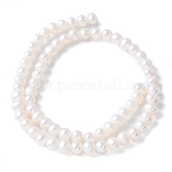 Natural Cultured Freshwater Pearl Beads Strands&nbsp;LS-PEAR-I007-07O-05A