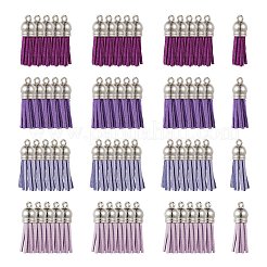 60Pcs 4 Colors Faux Suede Tassel Pendant Decorations&nbsp;FIND-LS0001-04C