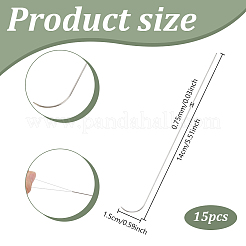 15Pcs Iron Bent Head Beading Needles for Bead Spinner&nbsp;FIND-UN0007-38