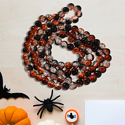 4Strands Crackle Glass Beads Strands&nbsp;CCG-PA0001-01A