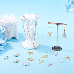 40Pcs 8 Styles Alloy Rhinestones Pendants&nbsp;FIND-TA0010-80