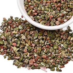 Natural Unakite Chip Beads&nbsp;G-O103-14