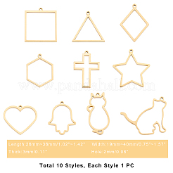 PVD Vacuum Plating 304 Stainless Steel Open Back Bezel Pendants&nbsp;STAS-UN0015-75G