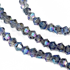 Transparent Electroplate Glass Beads Strands&nbsp;EGLA-A039-T3mm-UA07