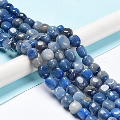 Dyed & Heated Natural Blue Aventurine Beads Strands&nbsp;G-C038-02D
