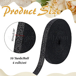 4 Rolls Polyester Glitter Ribbon&nbsp;OCOR-ME0001-47C