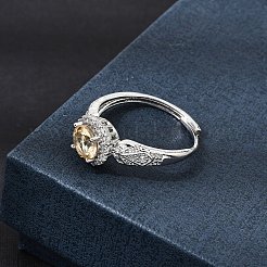 Brass Micro Pave Cubic Zirconia Finger Rings&nbsp;CU-CBA260E-08P