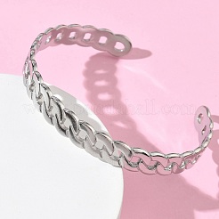 304 Stainless Steel Cuff Bangles&nbsp;BJEW-A160-03P