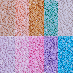 5530Pcs 10 Colors 8/0 Opaque Glass Seed Beads&nbsp;SEED-CJ0001-13