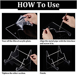 2-Tier Transparent Acrylic Keyboard Stands&nbsp;ODIS-WH0002-32P