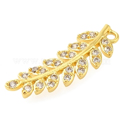 Rack Plating Brass Micro Pave Cubic Zirconia Pendants&nbsp;KK-S396-38G