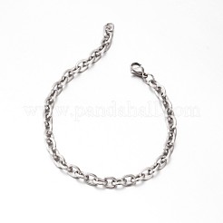 Tarnish Resistant 304 Stainless Steel Cable Chain Bracelets&nbsp;BJEW-O086-05