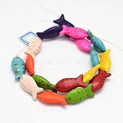 Fish Synthetic Turquoise Bead Strands&nbsp;X-G-M150-26