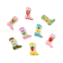 8Pcs 8 Colors Boot Painted Glass Beads Enamel Beads&nbsp;LAMP-FS0001-62