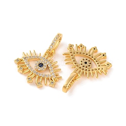 Brass Micro Pave Cubic Zirconia Pendants&nbsp;KK-U017-08D-G