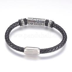 Leather Cord Bracelets&nbsp;BJEW-F274-25AS
