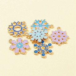 6Pcs 6 Styles Christmas Zinc Alloy Enamel Pendants&nbsp;FIND-FS0001-78