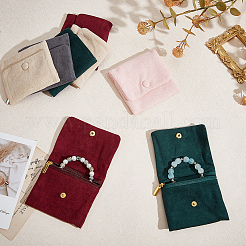 5Pcs 5 Colors Velvet Jewelry Storage Bags&nbsp;ABAG-GO0001-32