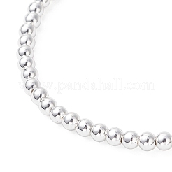 Electroplate Non-magnetic Synthetic Hematite Round Beads Stretch Bracelets&nbsp;BJEW-JB12584-02