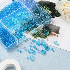 DIY Light Sky Blue Series Jewelry Making Kits&nbsp;DIY-YW0002-94F