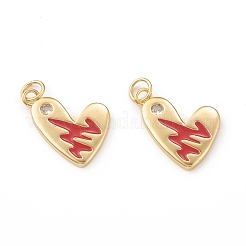 Eco-Friendly Brass Micro Pave Cubic Zirconia Pendants&nbsp;KK-I698-23G