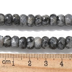 Faceted Natural Labradorite Rondelle Beads Strands&nbsp;G-K090-02