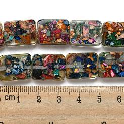 Dyed Natural Imperial Jasper with Resin Beads Strands&nbsp;G-G083-F05-01
