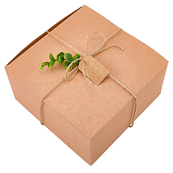 8Pcs Square Folding Kraft Paper Mailer Boxes&nbsp;CON-CP0001-018C