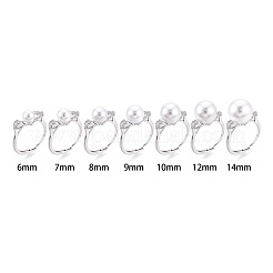 Flower & Bowknot Brass Micro Pave Clear Cubic Zirconia Adjustable Ring Settings&nbsp;KK-T076-78P