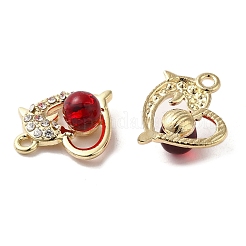 Alloy with Siam Rhinestone Pendants&nbsp;FIND-B032-13G-02